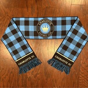 Charlotte FC MLS Tartan Blue & Black Scarf by Ruffneck Scarves ~58 Inches Long